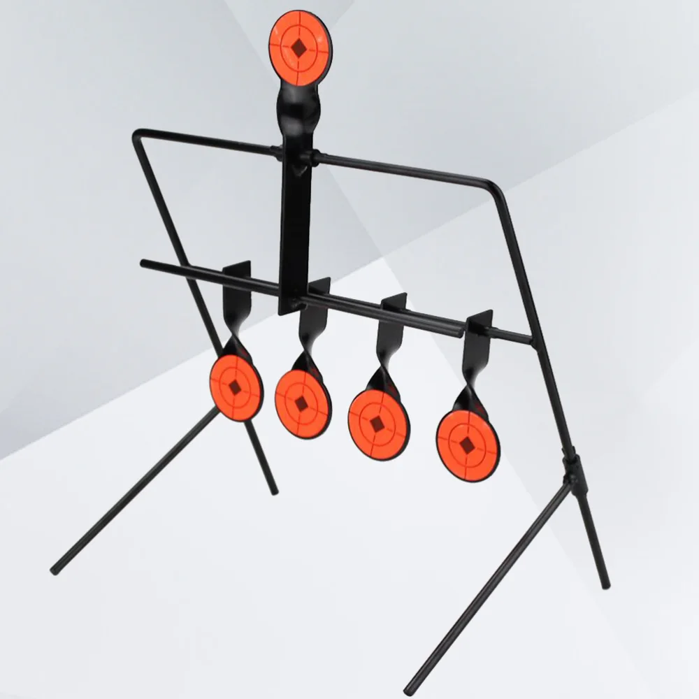 

Metal Resetting Shooting Target Paddle Wind Chime Style Target for Outdoor Shooting Training (Black)
