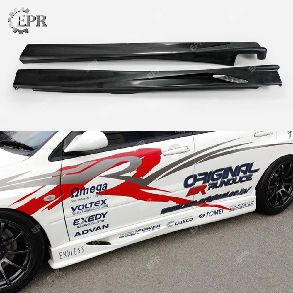 Для Evolution EVO 8 9 Voltex Cyber FRP боковая юбка из стекловолокна для EVO8 EVO9 бамперы из стекловолокна аксессуары комплект для тела