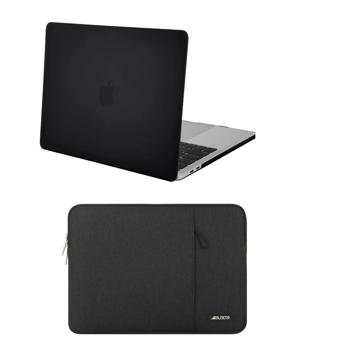 Black MOSISO для Macbook Air Pro 13 дюймов Чехол чехол для ноутбука чехол для Macbook A1932 Pro13 A2159 A1706 A1708 - Цвет: Black