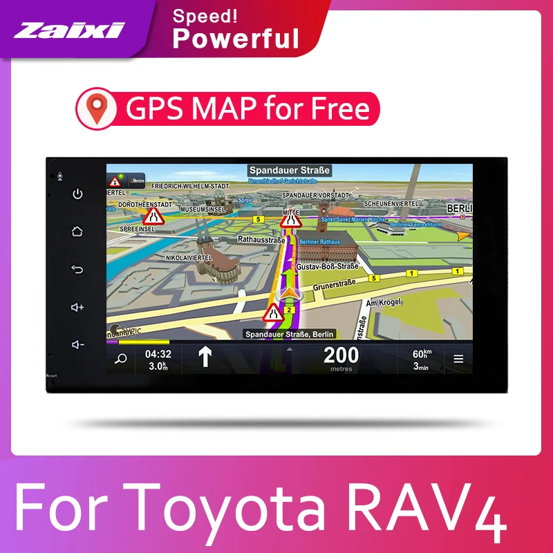 For Toyota RAV4 2000 2001 2002 2003 2004 2005 IPS LCD Screen Android 8 Core Car Radio BT 3G4G WIFI AUX USB GPS Navi Multimedia | Автомобили