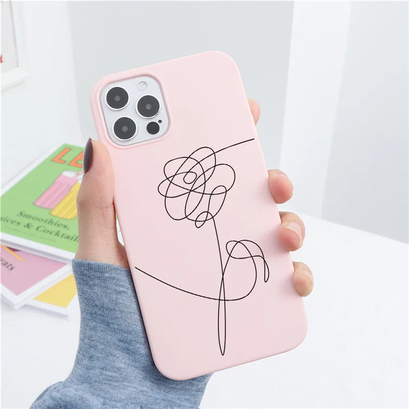 

Soft Silicon Case for Huawei P40 Lite E P30 Pro P20 Honor 10 8X 9X 8A 10i 20i 9A Mate 20 10 Lite Y9 Y7 Y6 Couples Line Bag Cover