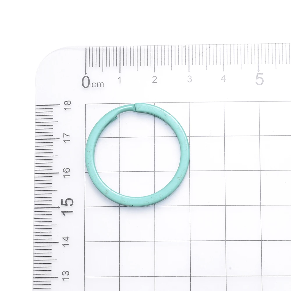 10 шт./лот позолоченные кольца для ключей из сплава многоцветные круглые сделай