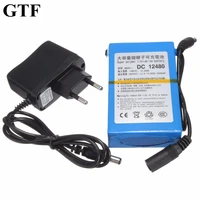 lithium gtf battery pack 12v 4800mah rechargeable battery with ac power charger cctv camera takeeua wireless transmitter