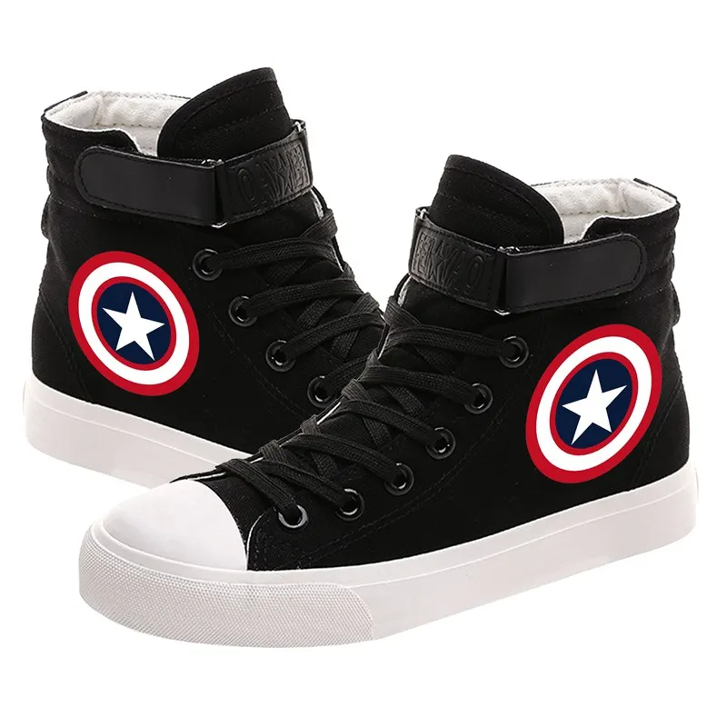Парусиновая обувь в стиле Капитан Америка Кроссовки Повседневная парусиновая