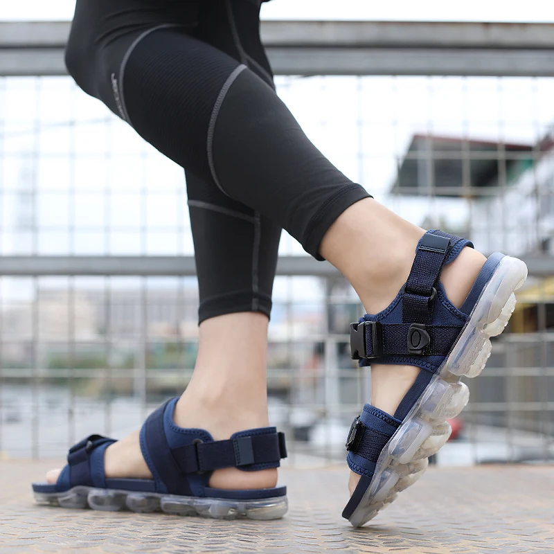 Мужские летние повседневные туфли для отдыха легкие сандалии с открытым носком