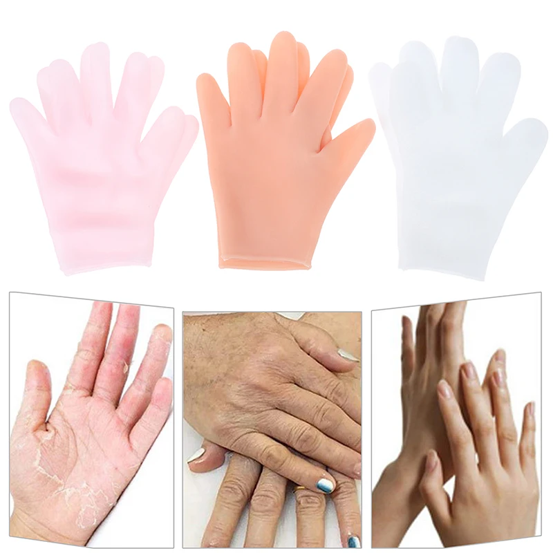 

1 Pair Reusable SPA Gel Gloves Moisturizing Whitening Exfoliating Smooth Beauty Hand Care Silicone Hand Gloves