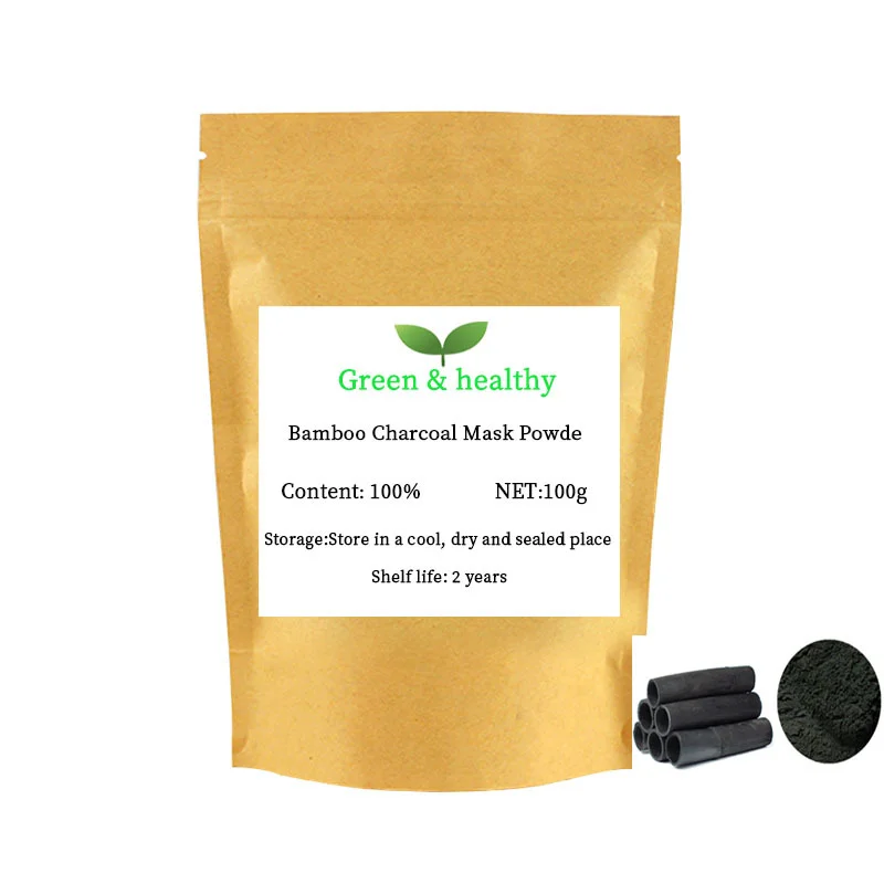 100% из черного бамбукового угля активный Порошковая маска порошок | Красота и