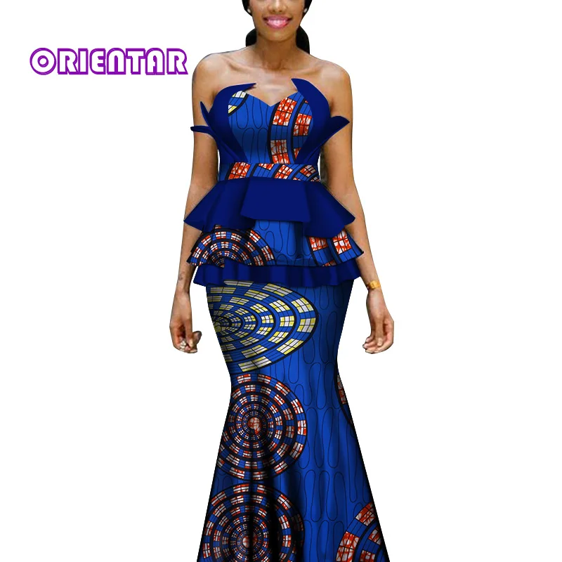 Комплект одежды из 2 предметов в африканском стиле для женщин длинные юбки и топы