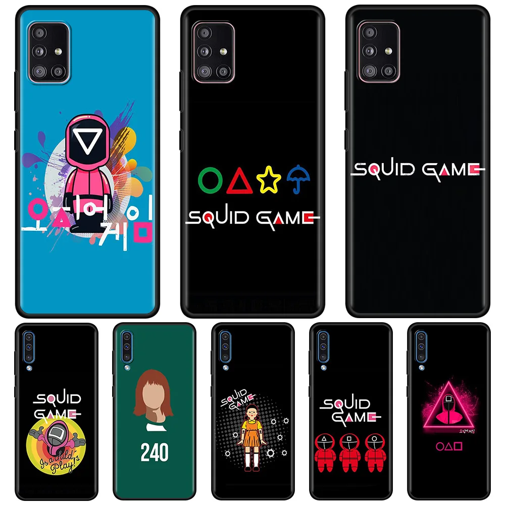 

Squid Game Korean Ins Case For Samsung Galaxy A51 A12 A52 A21s A71 A32 A31 A02s A72 A11 A41 A22 A51 A42 Soft Phone Cover Bag