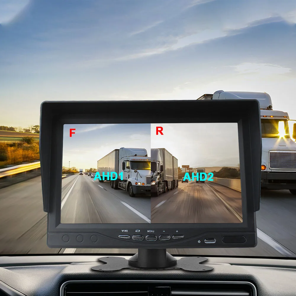ZIQIAO 7 Inch AHD 2 Split Screen SD Card Monitor Bus Truck Camera DVR Recorder Video Monitoring System A701 | Автомобили и