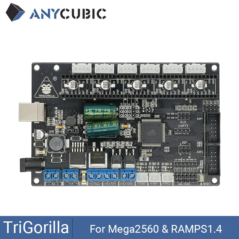 

Материнская плата ANYCUBIC TriGorilla, Встроенная Материнская плата, подходит для Mega 2560 и Ramps 1,4, используемая в Mega-S/Mega X/Chiron/Kossel
