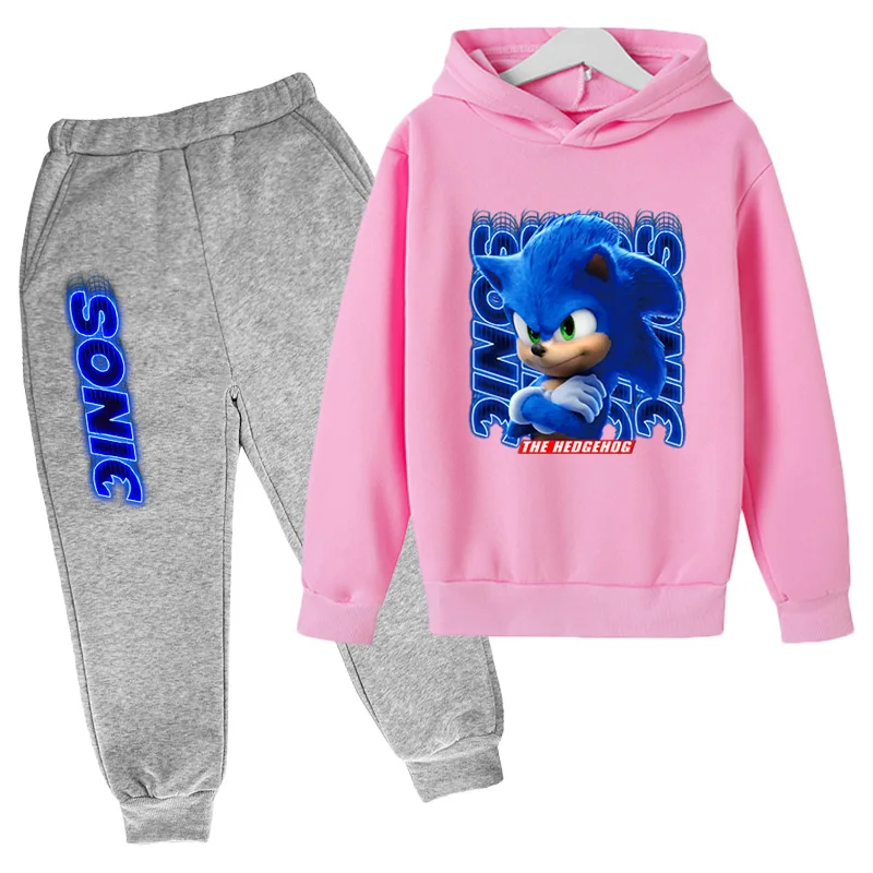 

Spring Men's and Women's Children's Clothing Fashionable Casual Kids Clothes Cartoon Anime Hoodie + Trousers Suit Age 3-15 Years