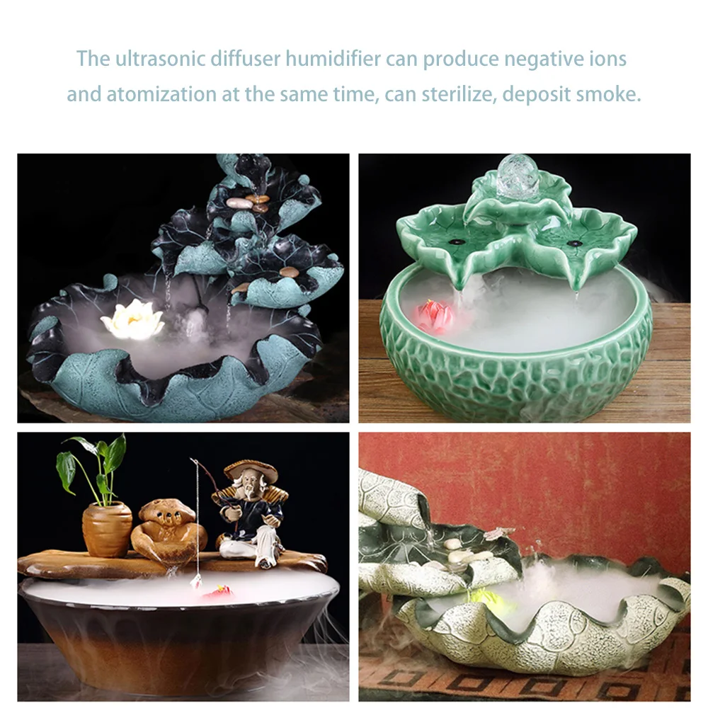 Ультразвуковой увлажнитель тумана Fogger распылитель воды Фонтан пруда головы