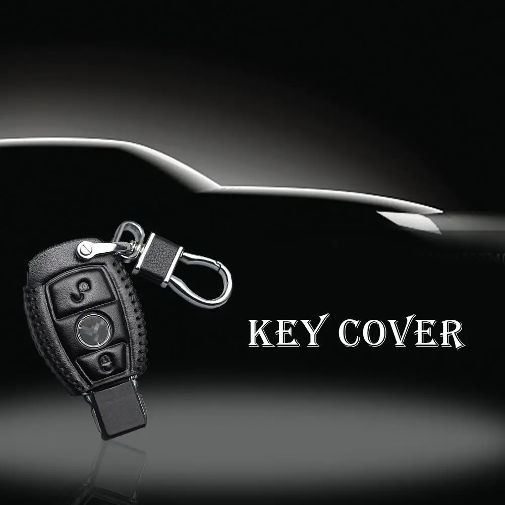 Car Key Cover Leather Keychain Case For Mercedes Benz CLS CLA GL R SLK AMG A B C S Class Remote Holder | Автомобили и мотоциклы
