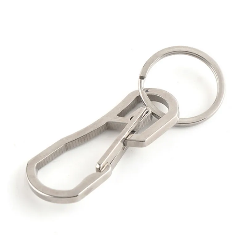 

Titanium EDC Alloys Heavy Duty Carabiner Keychain Quick Release Hooks With Titanium Key Ring Snap Spring Clips Hooks QW85