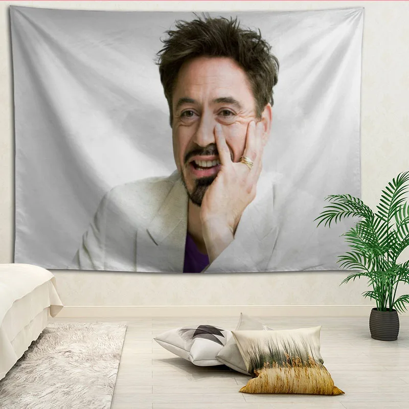 

Настенный подвесной гобелен Downey Jr, настенный гобелен, фоновая фотография, тканевый стол, настенный гобелен