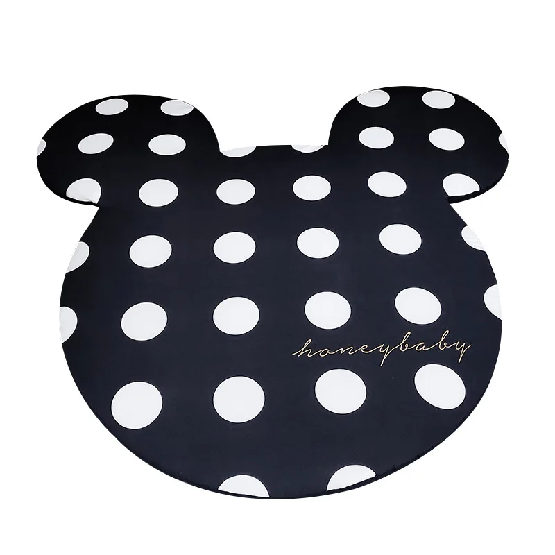 

Black 110cm Disney Mickey Baby Playmat Cotton Rug Children Crawling Game Mat Soft Living Room Bedroom Carpet Newborn Carpet