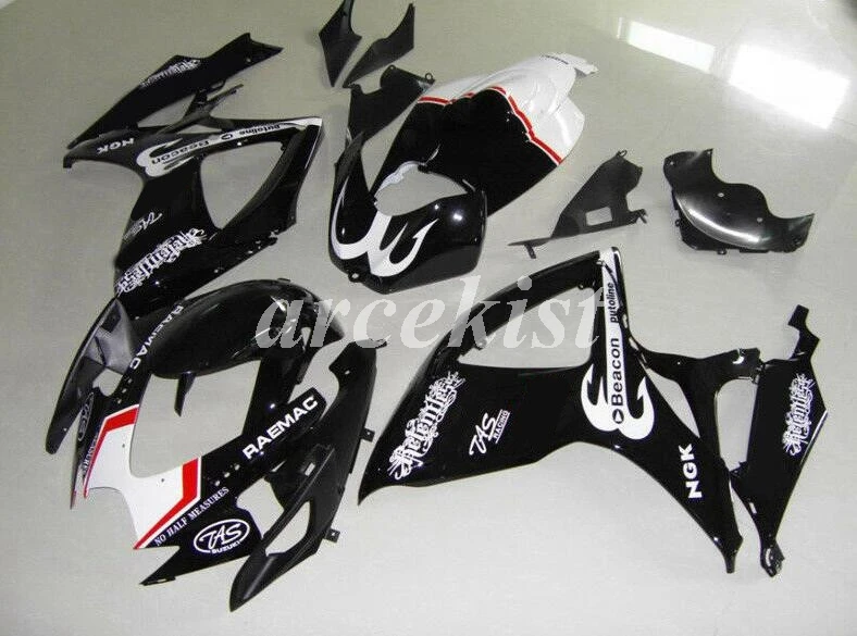 

New ABS Fairing Kits Fit for Suzuki 2006 2007 GSXR600 GSXR750 Fairings set GSXR 600 750 K6 K7 06 07 black custom