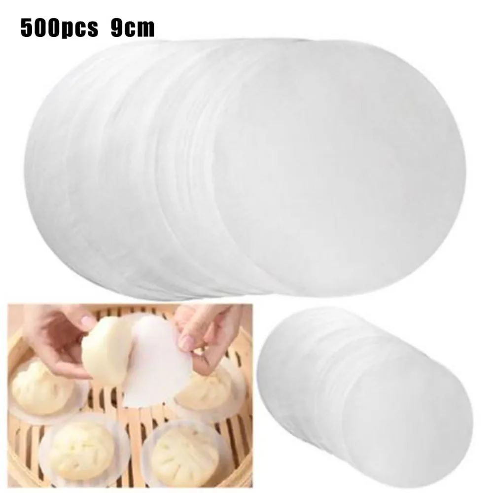 

Round Steamer Paper Disposable Paper Bamboo Liner Air Fryer Practical White