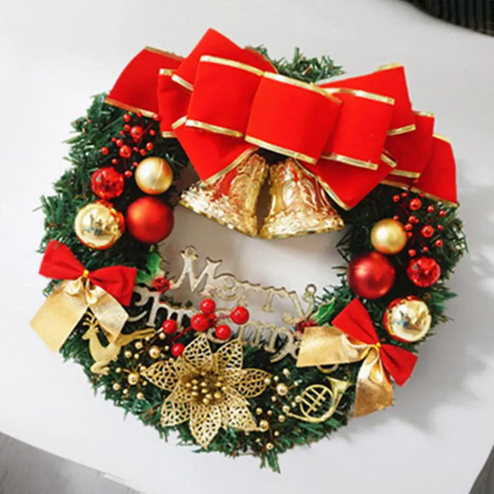 Украшения для рождественской елки зеленый венок украшения семейвечерние ринки