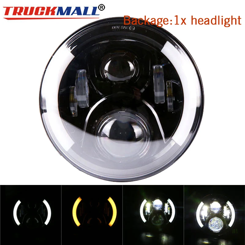 E-1pcs headlight Для Лада Нива 7 дюймов круглый светодиодный прожектор для Jeep Wrangler JK TL LJ Лада Нива 4x4 suzuki samurai Hummer - Цвет: E-1pcs headlight