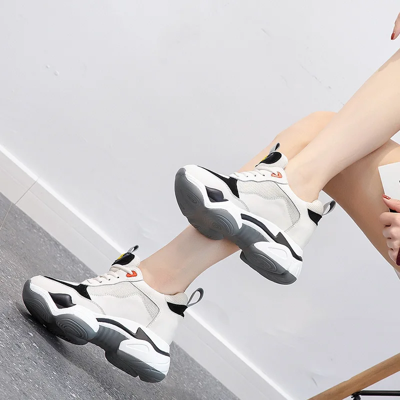 Новинка 2020 модная повседневная женская обувь Новая с увеличенной высотой на