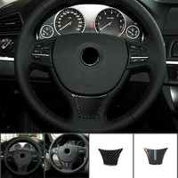 carbon fiber car accessories interior steering wheel decals cover trim stickers for bmw 5 series f10 f18 528li 525li 2011 2017