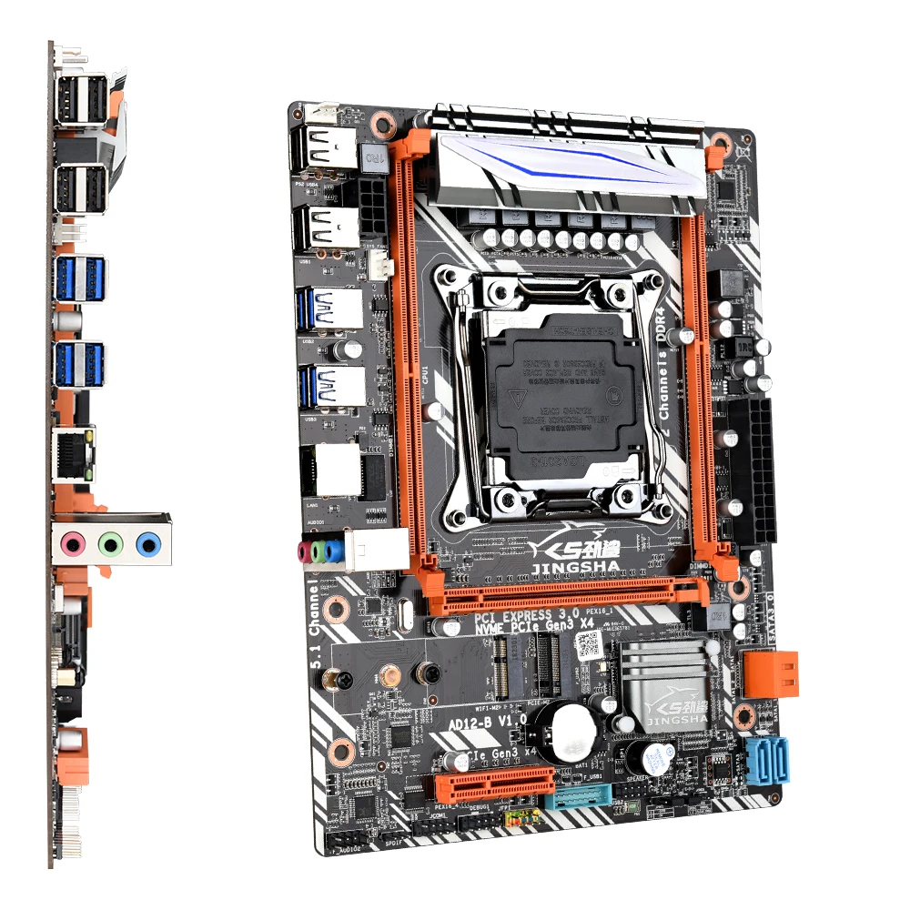 

JINGSHA X99 D4 Motherboard 2011-v3 E5 v3 CPU Dual channels 2*DDR4 DIMM 4*SATA 3 PCI-EX16 / ECC REG desktop memory with wifi
