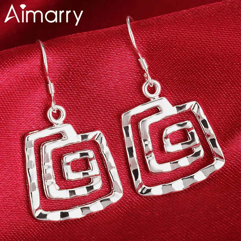 

Aimarry 925 Sterling Silver Screw Thread Pendant Earring For Women Party Engagement Gifts Wedding Fashion Jewelry