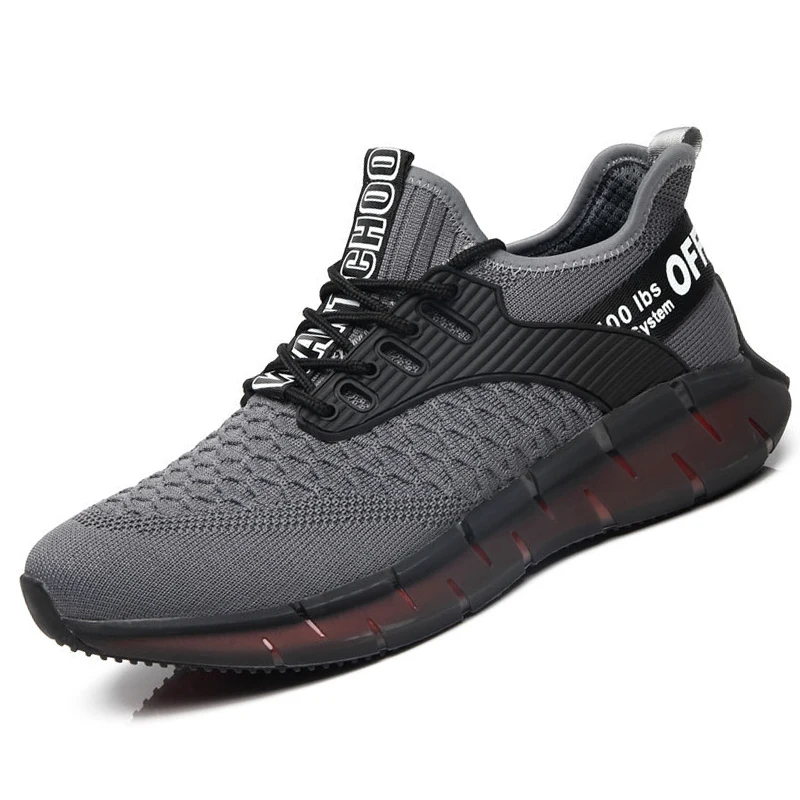 

New Hot Safety Shoes Men Lightweight Work Sneakers Steel Toe Shoes Men Boots Puncture-Proof Safety Indestructible Footwear