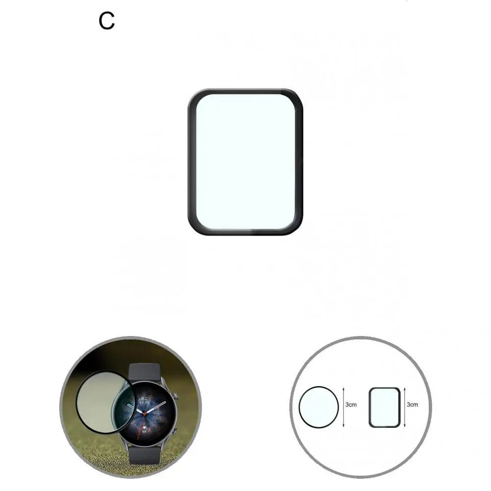 Durable Screen Protective Film Waterproof Bubble-free Smart Watch 3D Composite Film Watch Screen Protector Screen Film