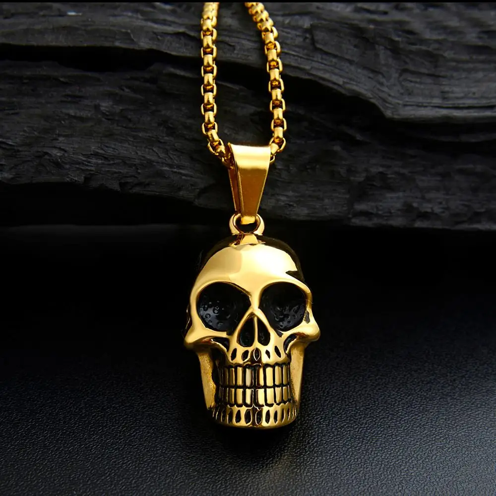 Мужское ожерелье с подвеской скелетом из нержавеющей стали|necklace stainless steel|chain