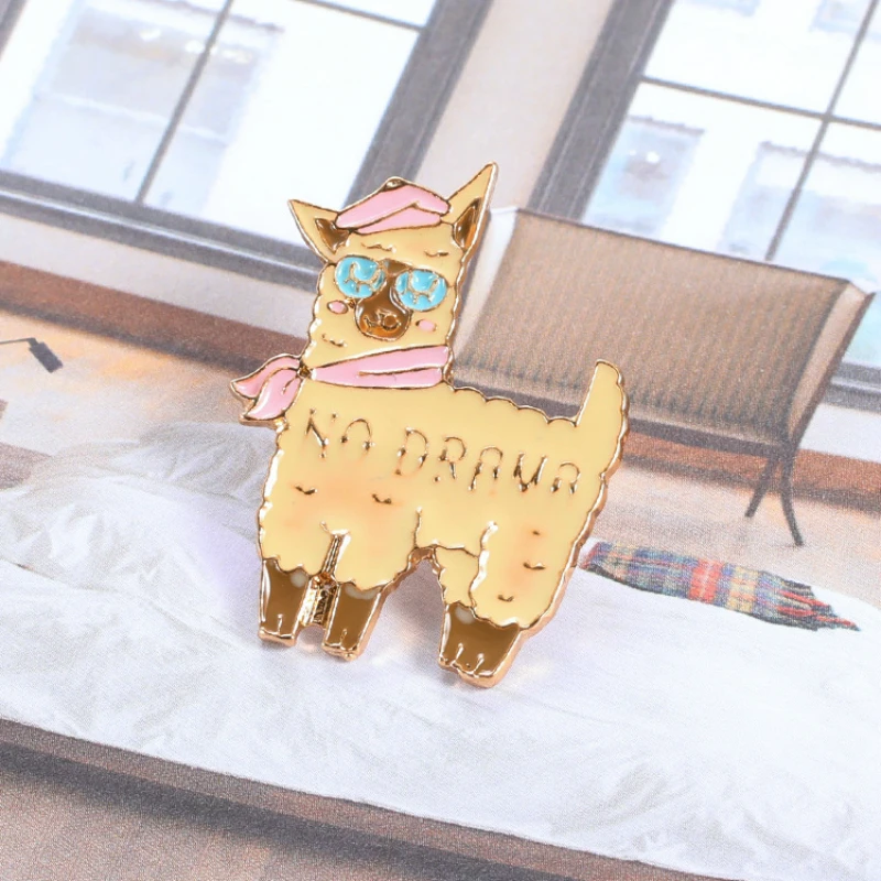 Новые модные аксессуары брошь Мультфильм Альпака моделирование простой