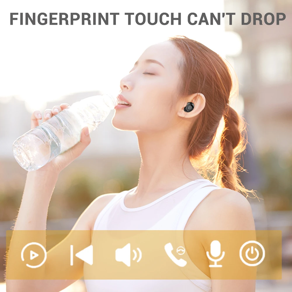 Новинка V8 беспроводные наушники Bluetooth 5 0 TWS Hi-Fi мини в ухо Спортивная Беговая