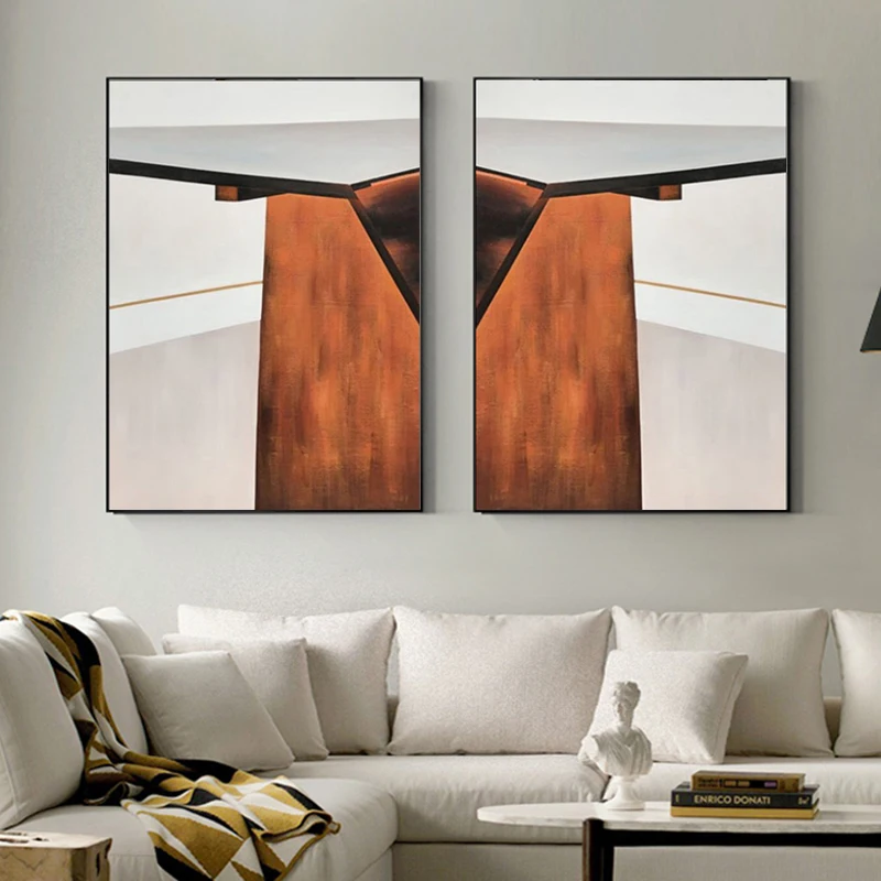 Colth Old Decor Abstract Canvas Painting Living Room Restaurant Interior Decoration Picture Wall Art Hand Painted Oil | Дом и сад