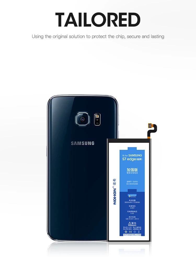 NOHON батарея для samsung Galaxy S7 S6 edge S8 G950F G935F G930F G925F G920F оригинальная аккумулятор сменная батарея для мобильного телефона+ Инструменты