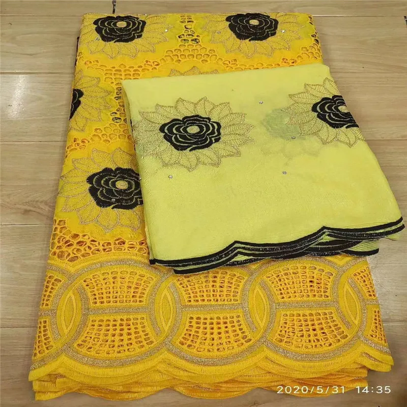 

7 Y Swiss lace fabric 2020 heavy beaded embroidery African lace fabrics 100% cotton fabric Swiss voile lace in Switzerland 3L063
