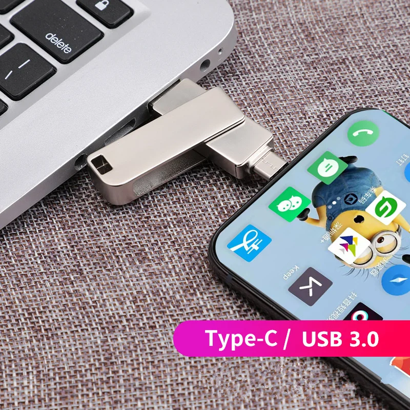 OTG USB флэш-накопитель 32 Гб 64 Гб 128 Гб двойной USB 3,0 флэш-карта в виде ключа 64 Гб металлический флэш-диск Флешка 128 ГБ для телефона type C PC