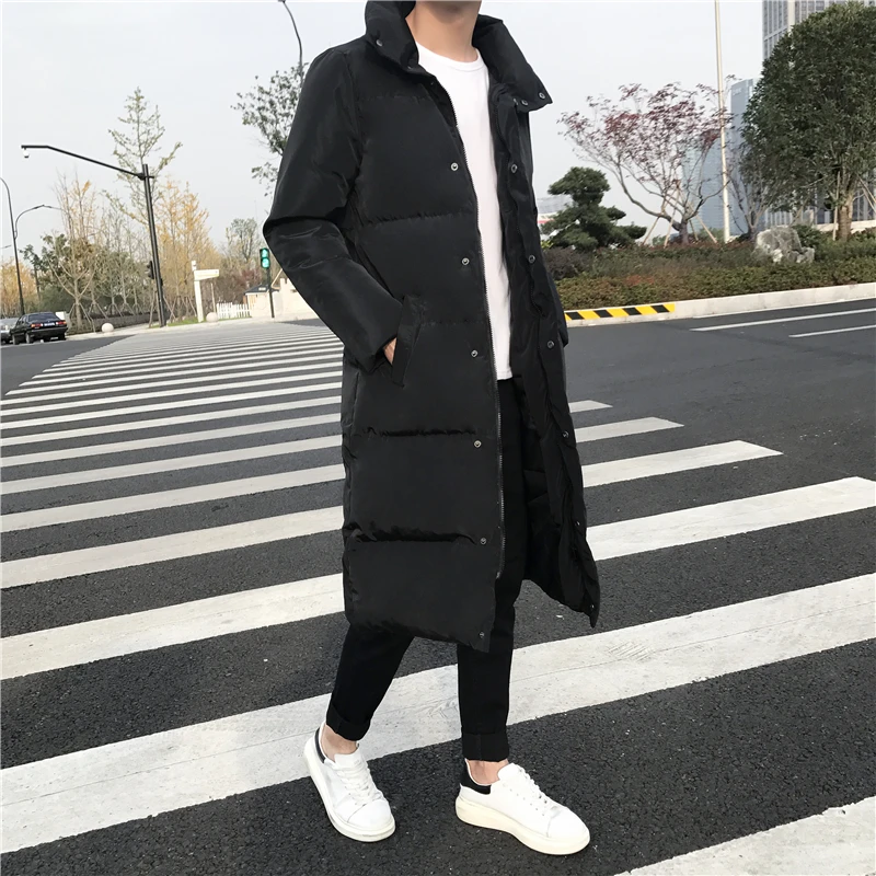 

2021 New clothing Big Fur Winter Coat Jacket slim fit Long Parka Warm Winter Jacket Men Wadded Male down jacket Plus size S-5XL