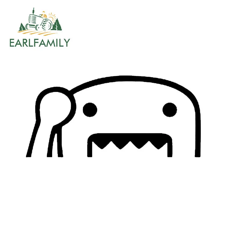 EARLFAMILY 15cm Waving Half Domo Kun JDM Funny Vinyl Decal Car Window Bumper Sticker SUV Trunk Decoration Styling | Автомобили и