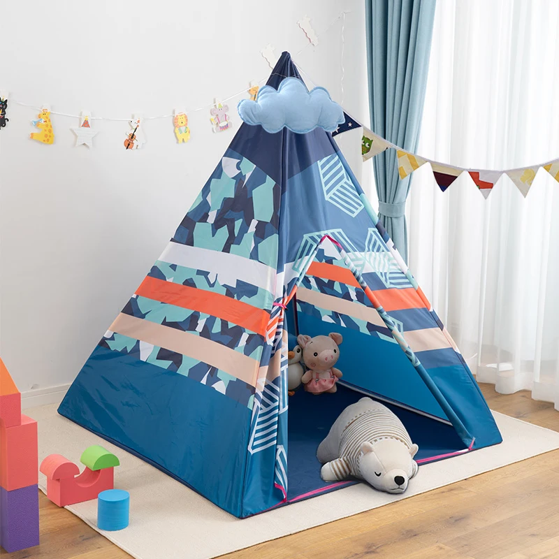 

2021 Folding Children's Tent Play House for Children Present Outdoor Indian Tents Room Princess Castle decor Toys for Girl Kids