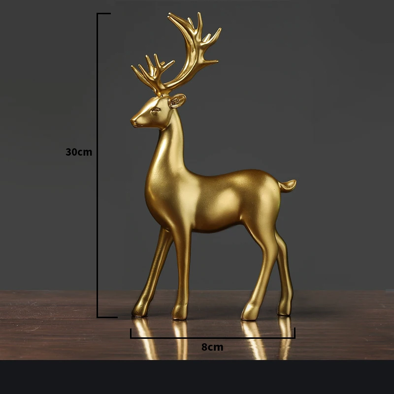 

Children's Room Decoration Golden Christmas Deer Christmas Elk Plush Reindeer Christmas Decoration Fairy Garden Miniature Props