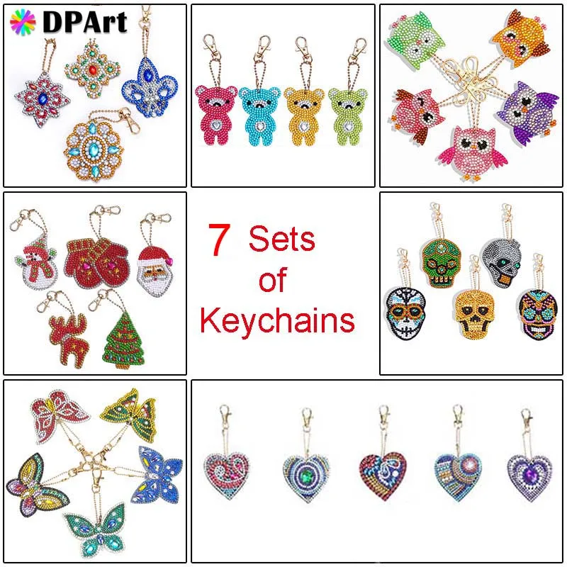 Брелок для ключей сделай сам ювелирный брелок с алмазной мозаикой особой формы