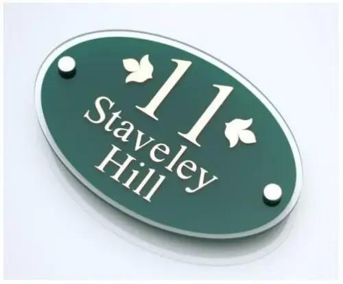 Акриловые таблички с номером дома современный внешний вид стеклянная табличка