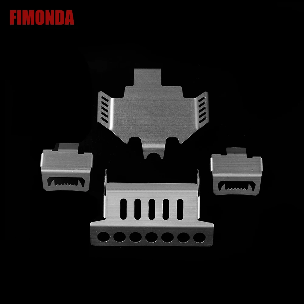 4 шт. защитная пластина TRX4 для ходовой части автомобиля из нержавеющей стали 1/10 RC