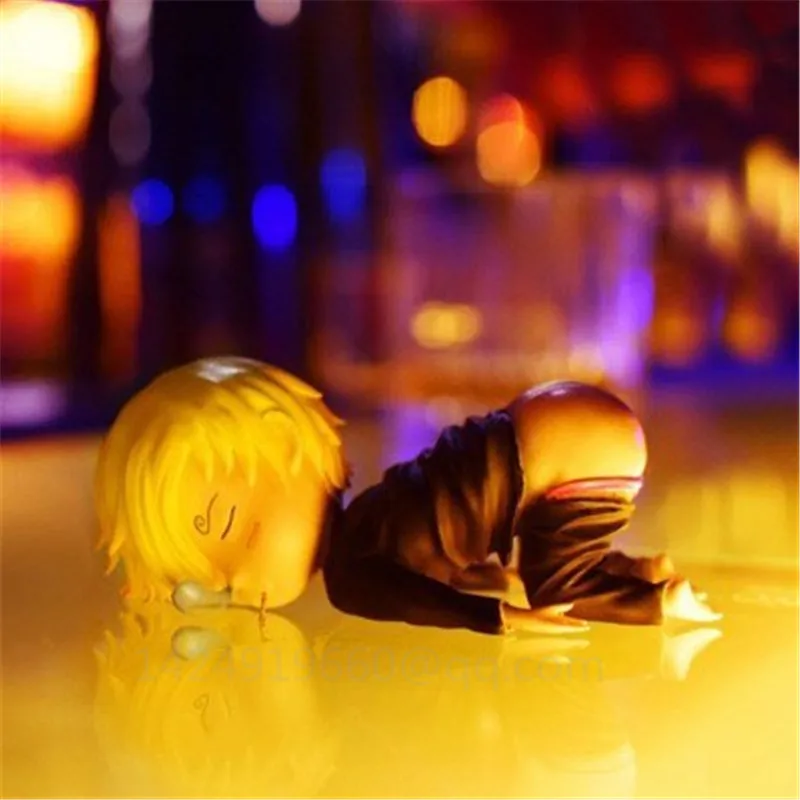 

Anime GK Statue ONE PIECE Q Version Luffy Sanji Straw Hat Pirates Sleepy Scenario PVC Action Collectible Model Gift Toy R464