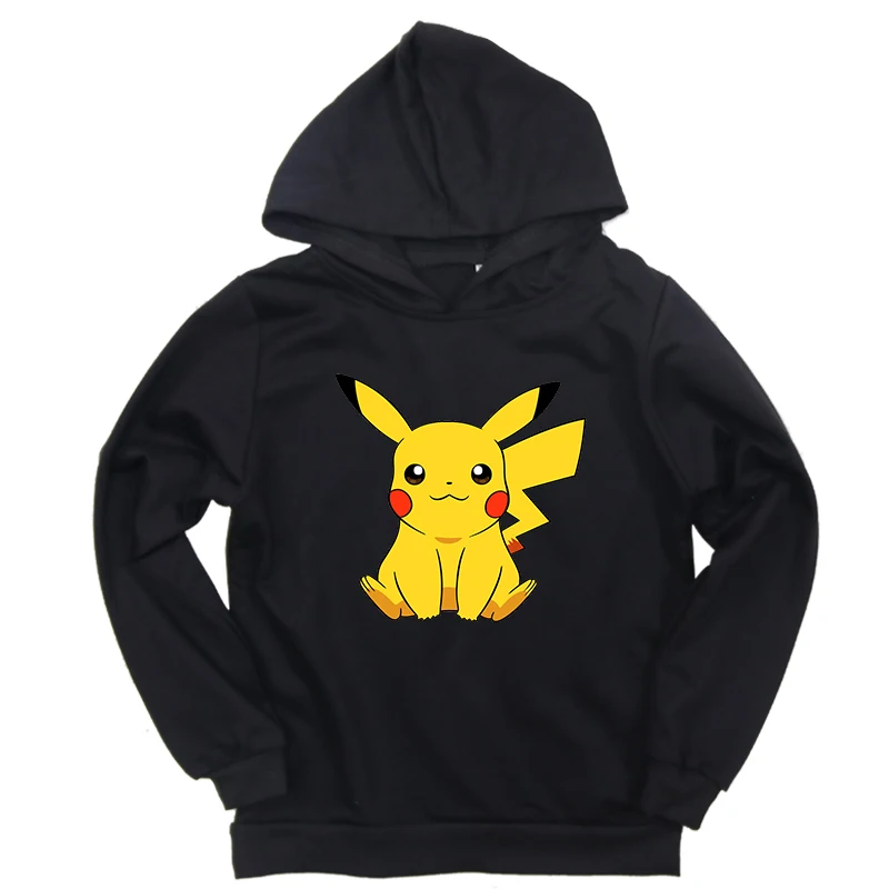 Hoodies 3 Зимние толстовки для детей ясельного возраста; милая толстовка с принтом покемона для мальчиков и девочек; повседневная детская блузка с длинными рукавами - Цвет: Hoodies 3
