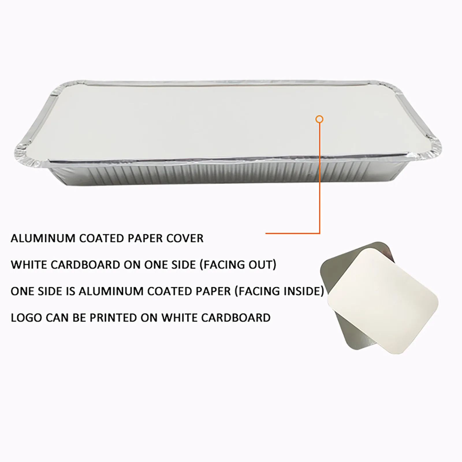 Жестяная картонная коробка для барбекю Прямоугольная алюминиевая из фольги Ланч