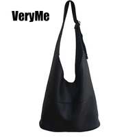 VeryMe Solid Color New Casual Women Handbag Soft PU Leather Female Triangle Bag Quality Ladies Shoulder Bags Shopping Lady Totes