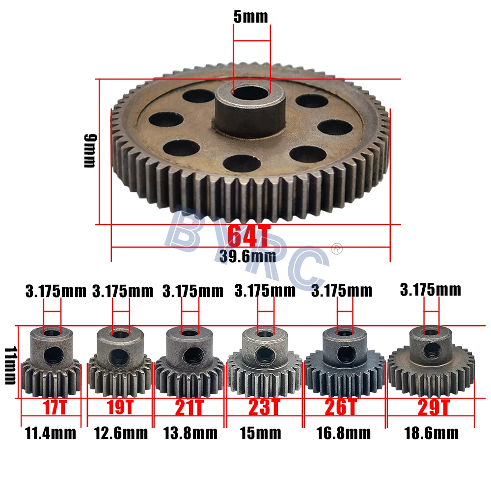 Шины двигателя HSP Φ 0 6 M 17T 19T 21T 23T 26T 29T 64T для 1/10 RC 94107 94111 94123 94170 | Игрушки и хобби